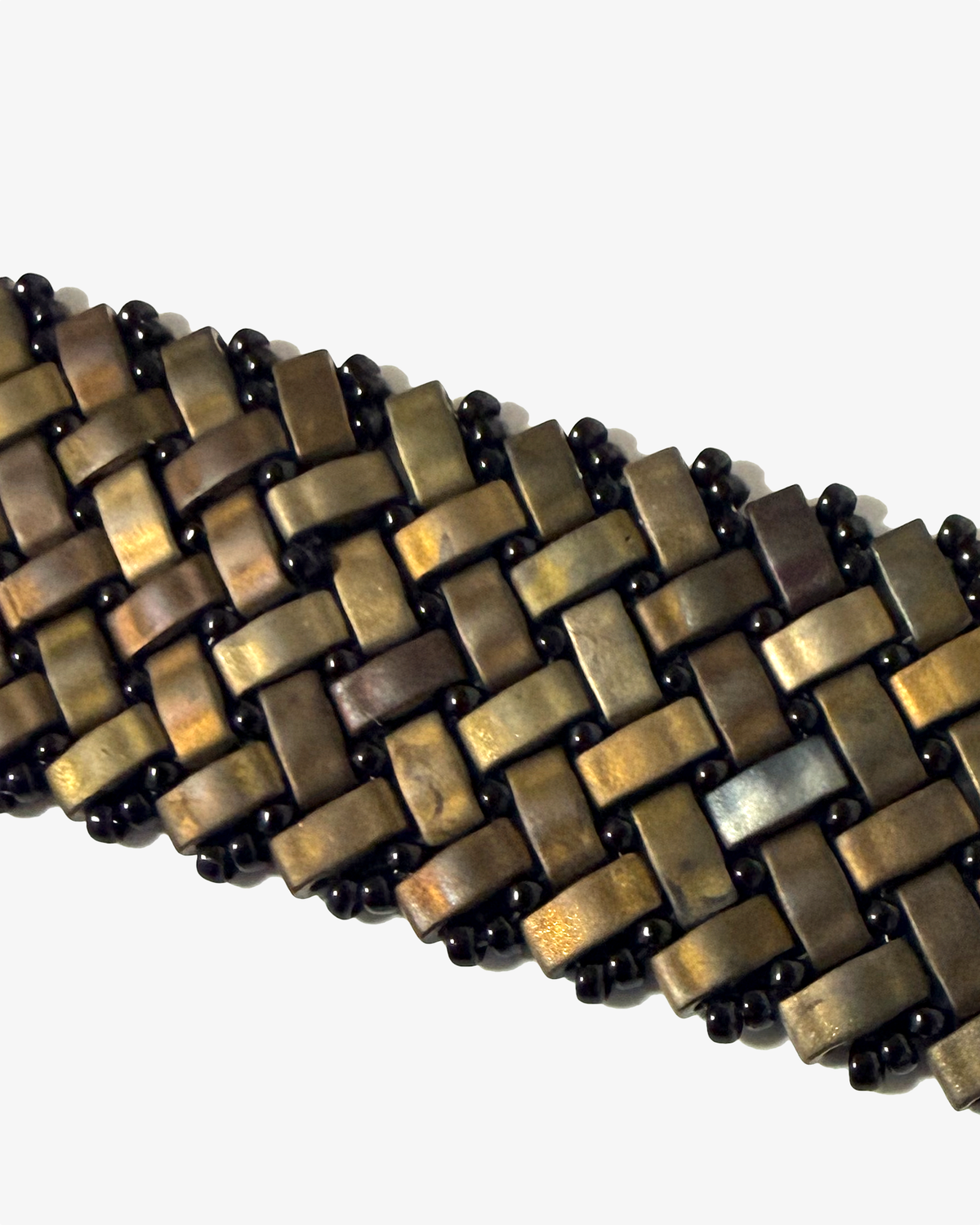 3 Wide Half Tila Herringbone Bracelet