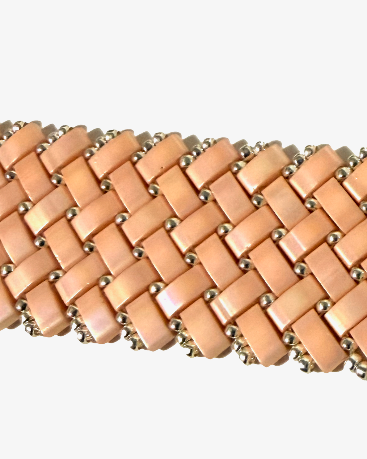 3 Wide Half Tila Herringbone Bracelet