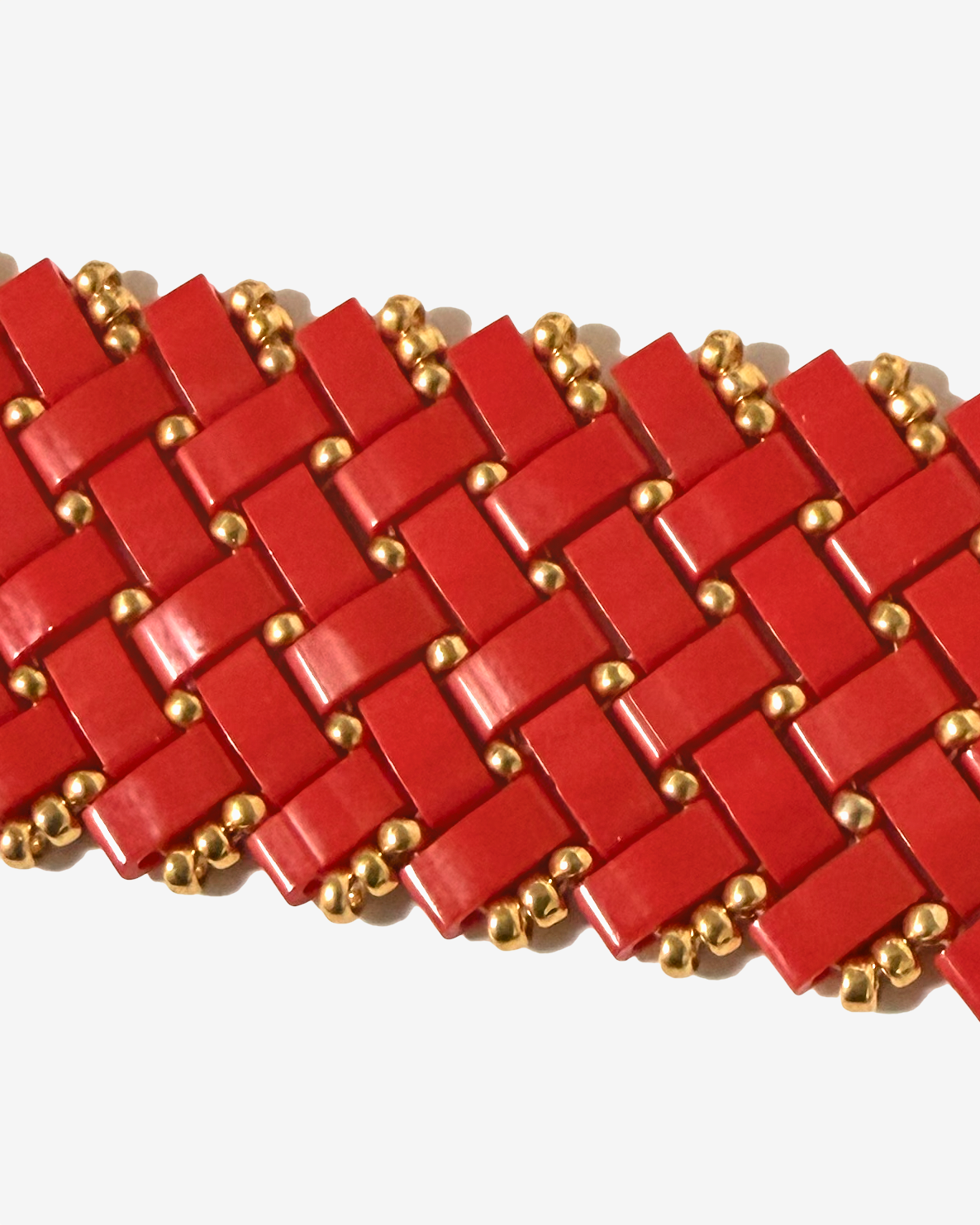 3 Wide Half Tila Herringbone Bracelet