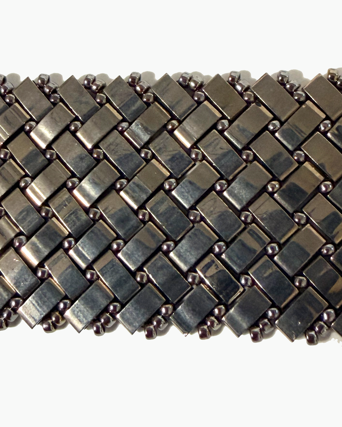 4 Wide Half Tila Herringbone Bracelet