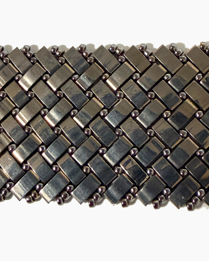4 Wide Half Tila Herringbone Bracelet