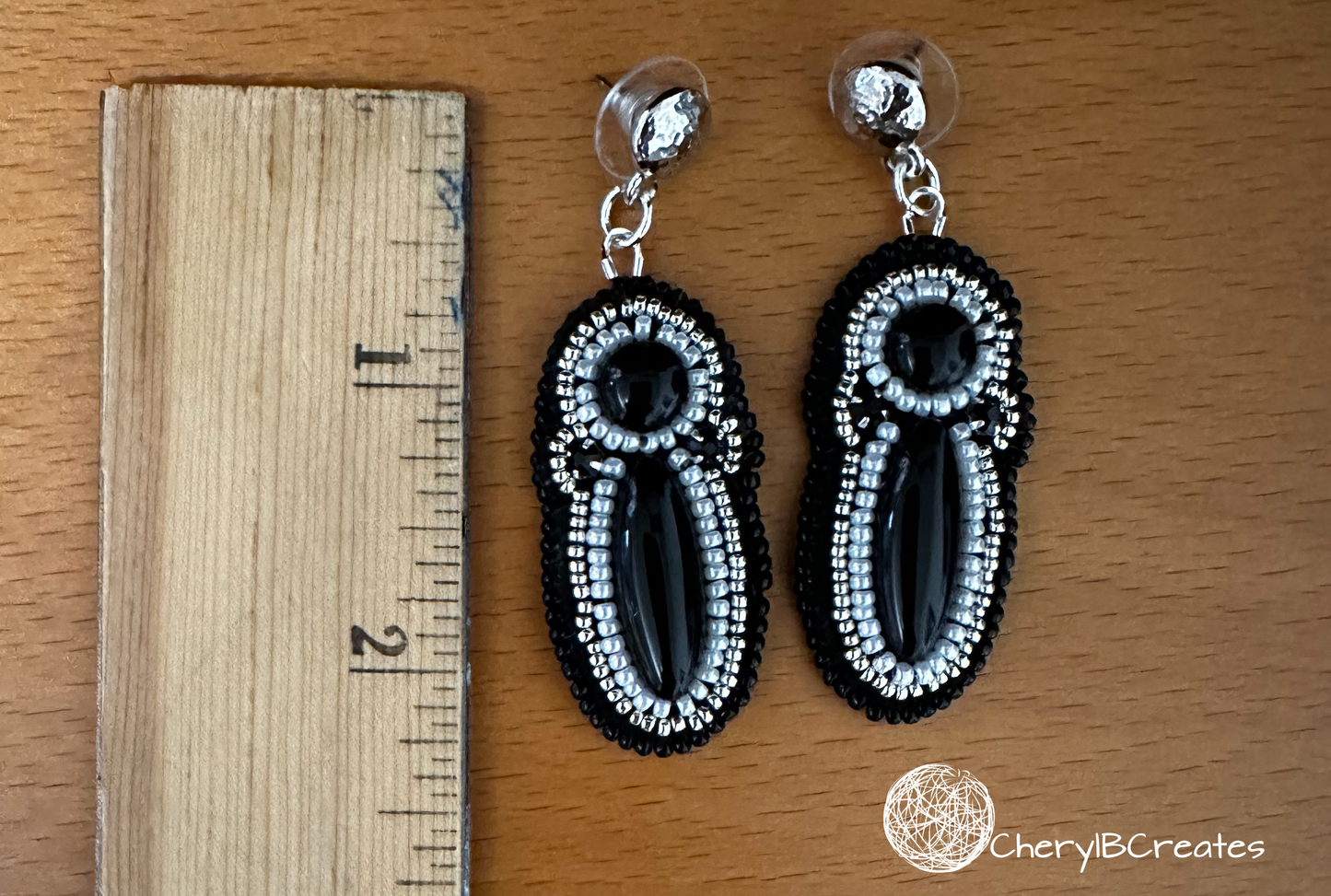 Black Onyx Fan Necklace Set