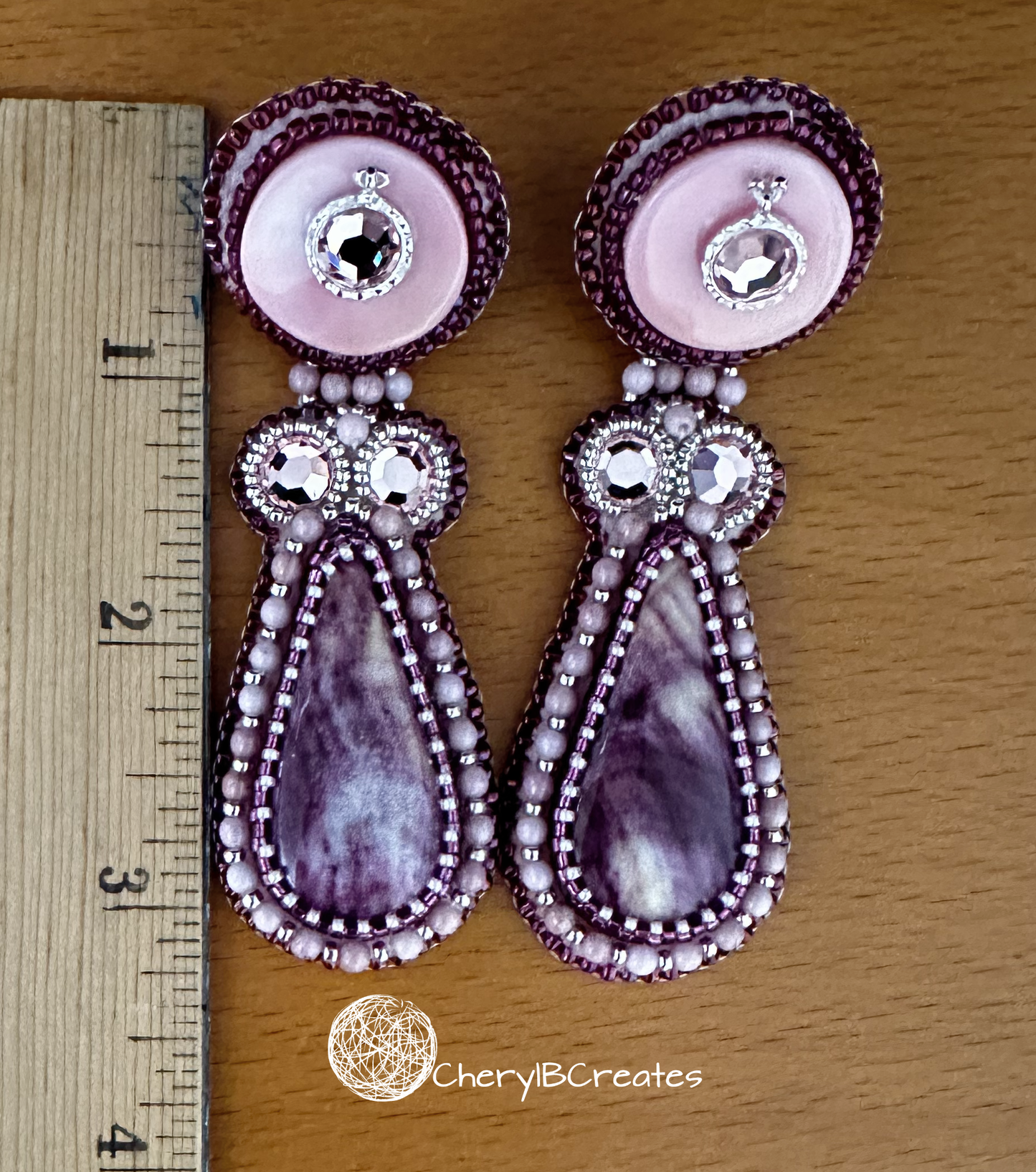 Purple Spiny Oyster Earrings