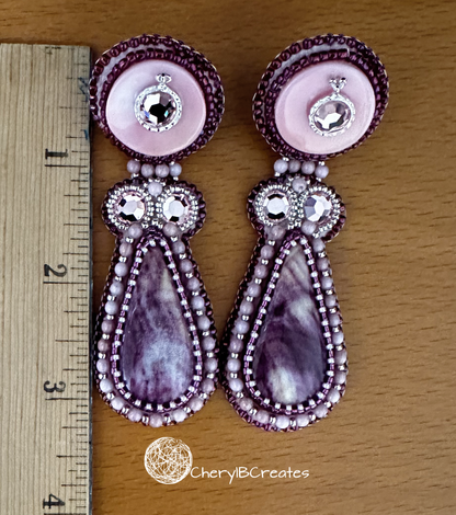 Purple Spiny Oyster Earrings