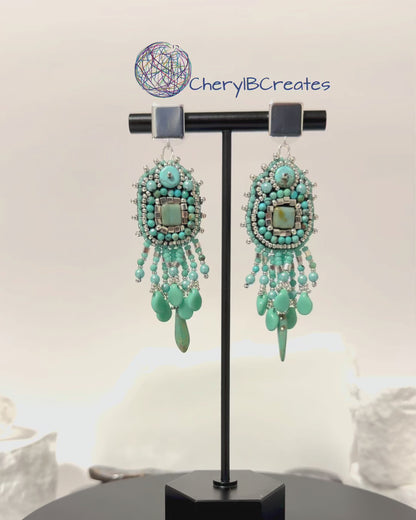 Turquoise Fringed Earrings