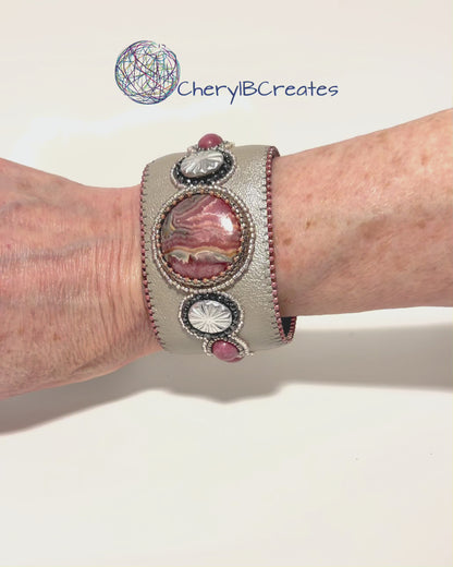 Striped Agate Cuff Bracelet