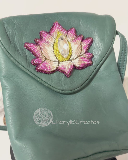Lotus Flower Barrel Purse