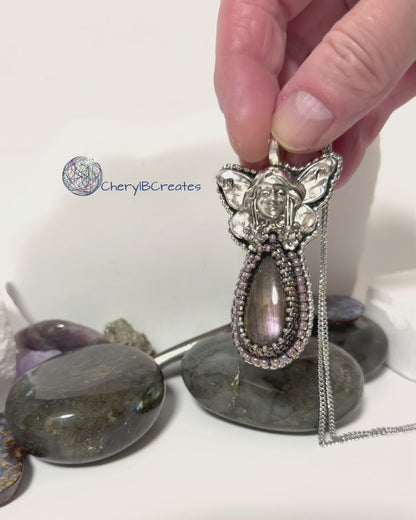 Enchanted Fairy Labradorite Pendant Necklace
