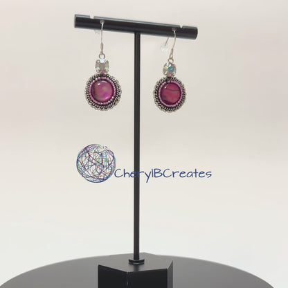 Gemstone Drop Earrings With Crystal