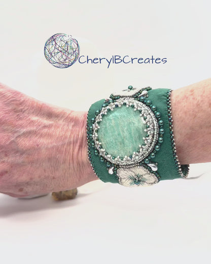 Amazonite Embroidered Bracelet