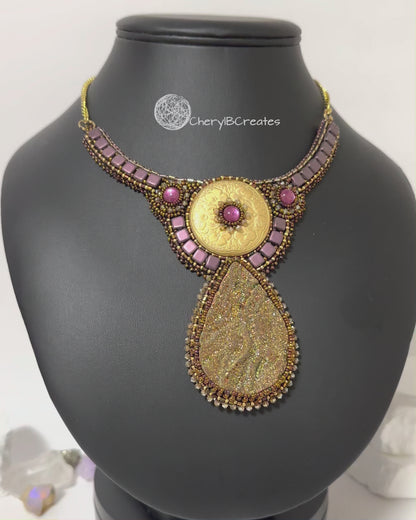 Gold Druzy Necklace