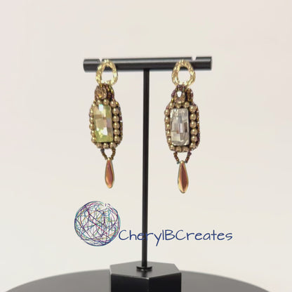 Luminous Crystal Baguette Earrings