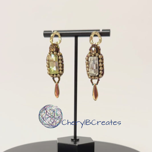 Luminous Crystal Baguette Earrings