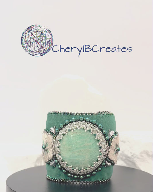 Amazonite Embroidered Bracelet