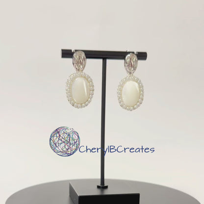 MOP Earrings Silver