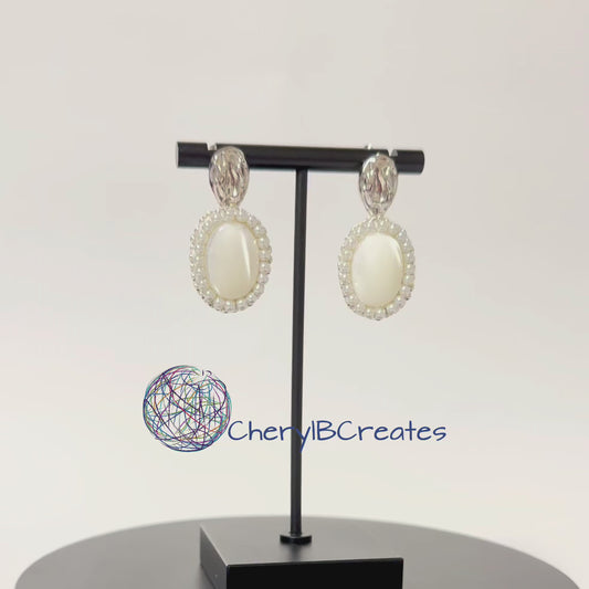 MOP Earrings Silver