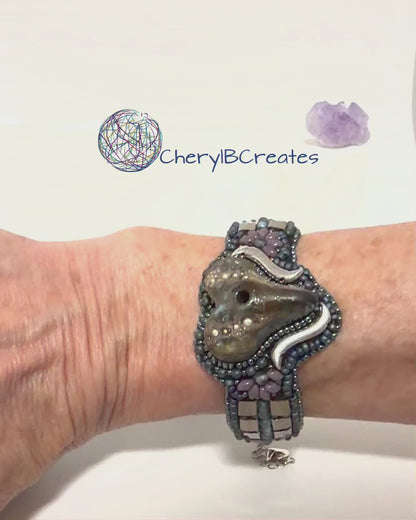 Artisan Heart Raku Pottery Bracelet