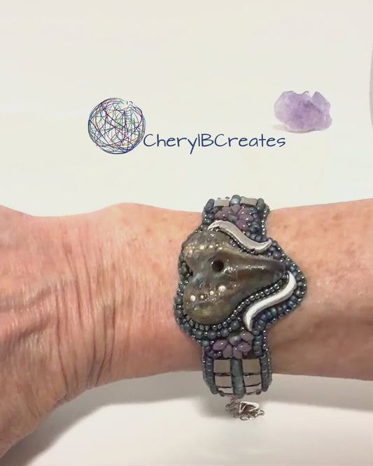 Artisan Heart Raku Pottery Bracelet