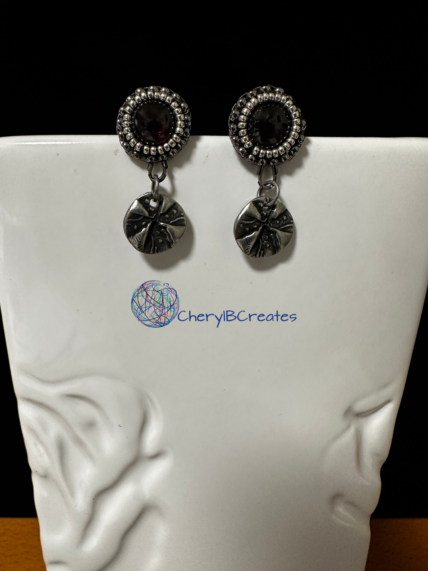 Cabochon and Charm Earrings