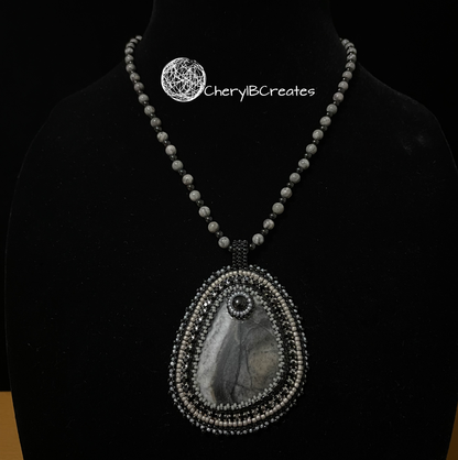 Picasso Marble Teardrop Necklace Set