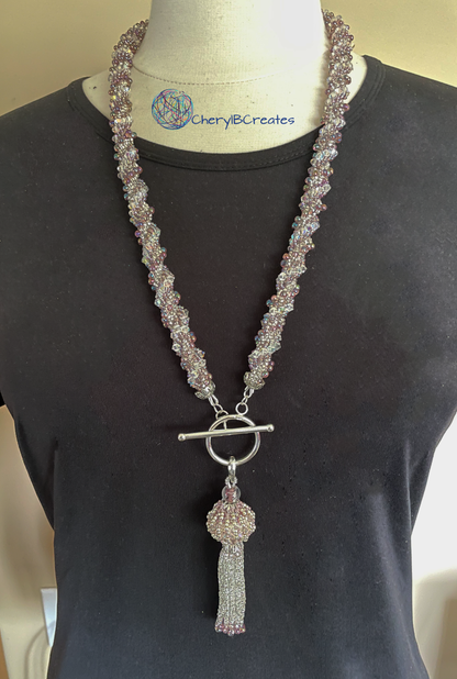 Purple Raindrops Necklace